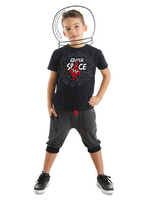 Space Rocket Boy T-shirt&Capri Pants Set - 1