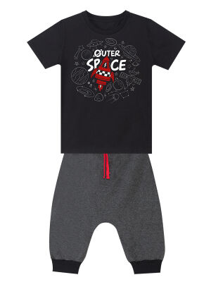 Space Rocket Boy T-shirt&Capri Pants Set - 3