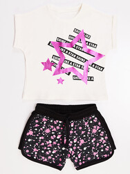 Splash Star Kız Çocuk T-shirt Şort Takım - Thumbnail