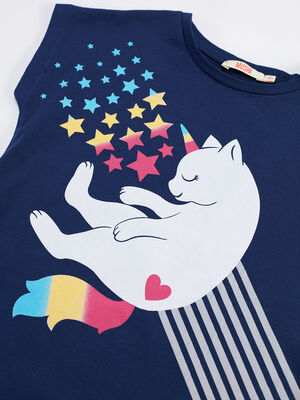 Star Cat Kız Çocuk T-shirt Tayt Takım