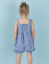 Star Plaid Girl Romper - 2