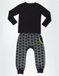 Star Rock Grey Black Boy Pants Set - 4