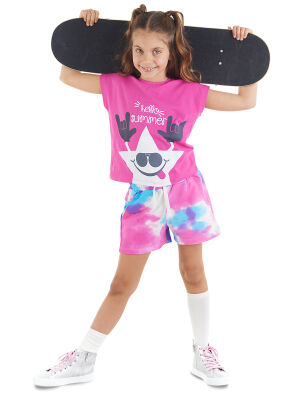 Star Tie-Dye Girl T-shirt&Shorts Set - 1