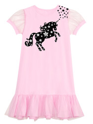 Stars&Unicorn Girl Pink Tulle Dress - 3