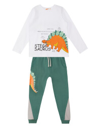 Stegosaurus Erkek Çocuk Uzun Kollu T-shirt Pantolon Takım - 3