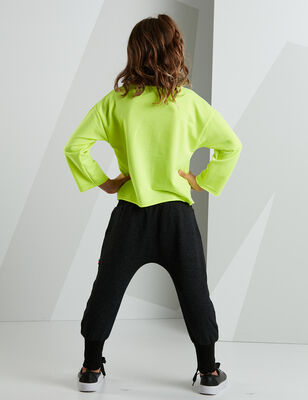 Step Yellow/Black Girl Sweatshirt+Pants Set - 2