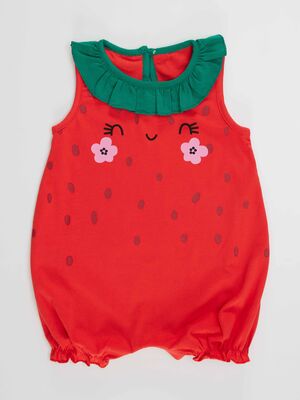 Strawberry Baby Girl Cotton Romper