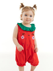 Strawberry Baby Girl Cotton Romper - 1