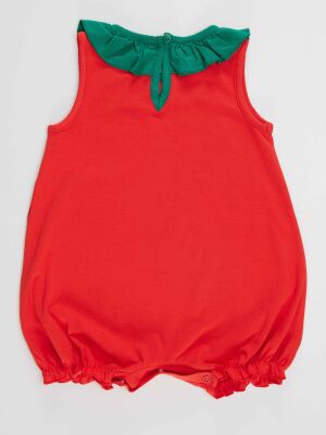 Strawberry Baby Girl Cotton Romper - 4