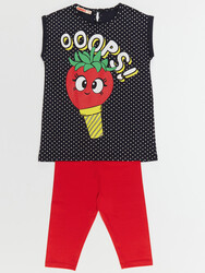 Strawberry Girl T-shirt&Leggings Set - Thumbnail