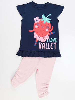Strawberry Girl Tunic&Leggings Set