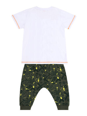Street Skate Boy T-shirt&Capri Pants Set