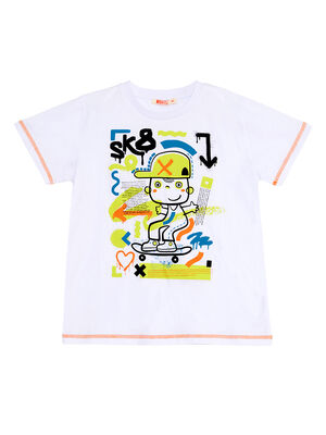 Street Skate Boy T-shirt&Capri Pants Set