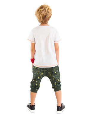 Street Skate Boy T-shirt&Capri Pants Set - 2