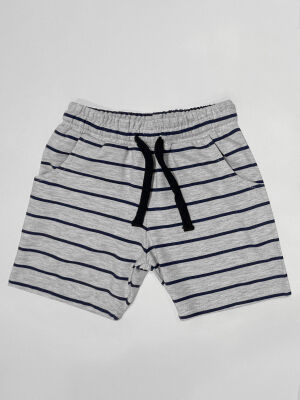 Striped Boy Cotton Shorts - 1