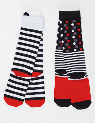 Striped Cats Girl 2-Pack Socks Set