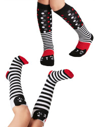 Striped Cats Girl 2-Pack Socks Set - 1