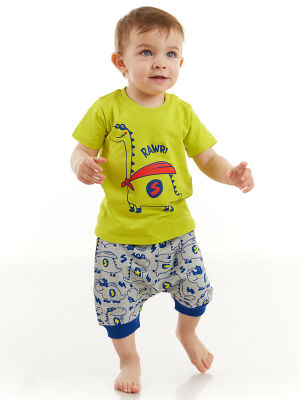 Super Dino Baby Boy T-shirt&Harem Pants Set - 1