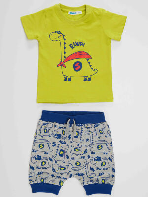 Super Dino Baby Boy T-shirt&Harem Pants Set - 3