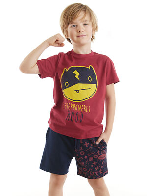 Süper Güçlü Erkek Çocuk T-shirt Şort Takım