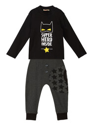 Super Hero Boy T-shirt&Pants Set - Thumbnail