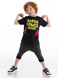 Super Power Boy T-shirt&Baggy Set - Thumbnail