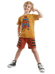 Super Tiger Erkek Çocuk T-shirt Şort Takım - Thumbnail