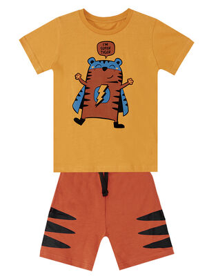 Super Tiger Erkek Çocuk T-shirt Şort Takım