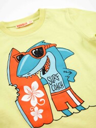 Surfer Shark Erkek Çocuk T-shirt Şort Takım - 5