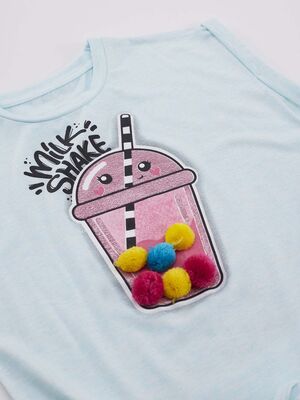 Sweet Milkshake Kız Çocuk T-Shirt Şort Takım