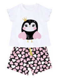 Sweet Owl Girl T-shirt&Shorts Set - 3