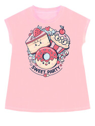 Sweet Party Kız Çocuk Yazlık Tunik T-shirt Tayt Takım - 5