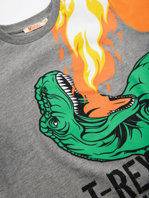 T-rex Dinozor Erkek Çocuk T-shirt Pantolon Takım - 5