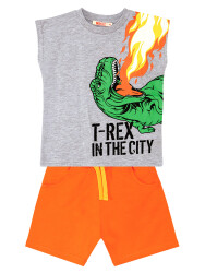 T-Rex Flame T-shirt&Shorts Set - 3