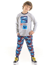T-rex Info Boy T-shirt&Pants Set - Thumbnail