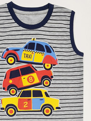 Taksi Erkek Çocuk T-shirt Şort Takım - Thumbnail