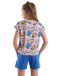 Tatlı Kurabiyeler Kız Çocuk T-shirt Şort Takım - Thumbnail