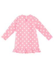 Teddy Bear Baby Girl Dotted Pink Dress - 2