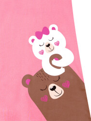 Teddy bear Girl Pink Jersey Dress - 5