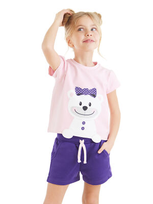 Teddy Bear Girls T-shirt&Shorts Set - 1