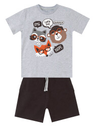 Three Friends Boy T-shirt&Shorts Set - 3