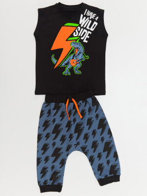 Thunder Dino Boy T-shirt&Harem Pants Set - 3