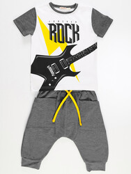 Thunder Rock Erkek Çocuk T-shirt Kapri Şort Takım - Thumbnail