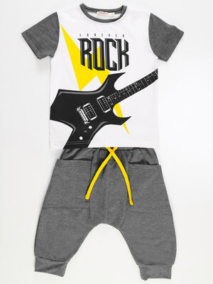 Thunder Rock Erkek Çocuk T-shirt Kapri Şort Takım