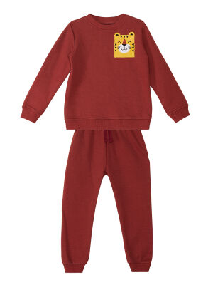 Tiger Boy Burgundy Tracksuit - 3