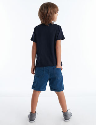 Tiger Boy Denim Shorts Set - 2