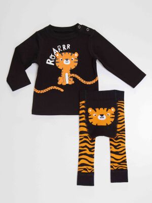 Tiger Erkek Bebek T-shirt Tayt-Pantolon Takım - 5