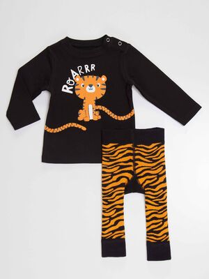 Tiger Erkek Bebek T-shirt Tayt-Pantolon Takım