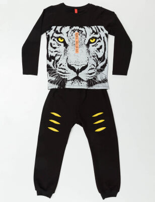 Tiger Printed Harem Pants Set - 3