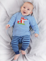 Tilki Erkek Bebek T-shirt Tayt-Pantolon Takım - Thumbnail